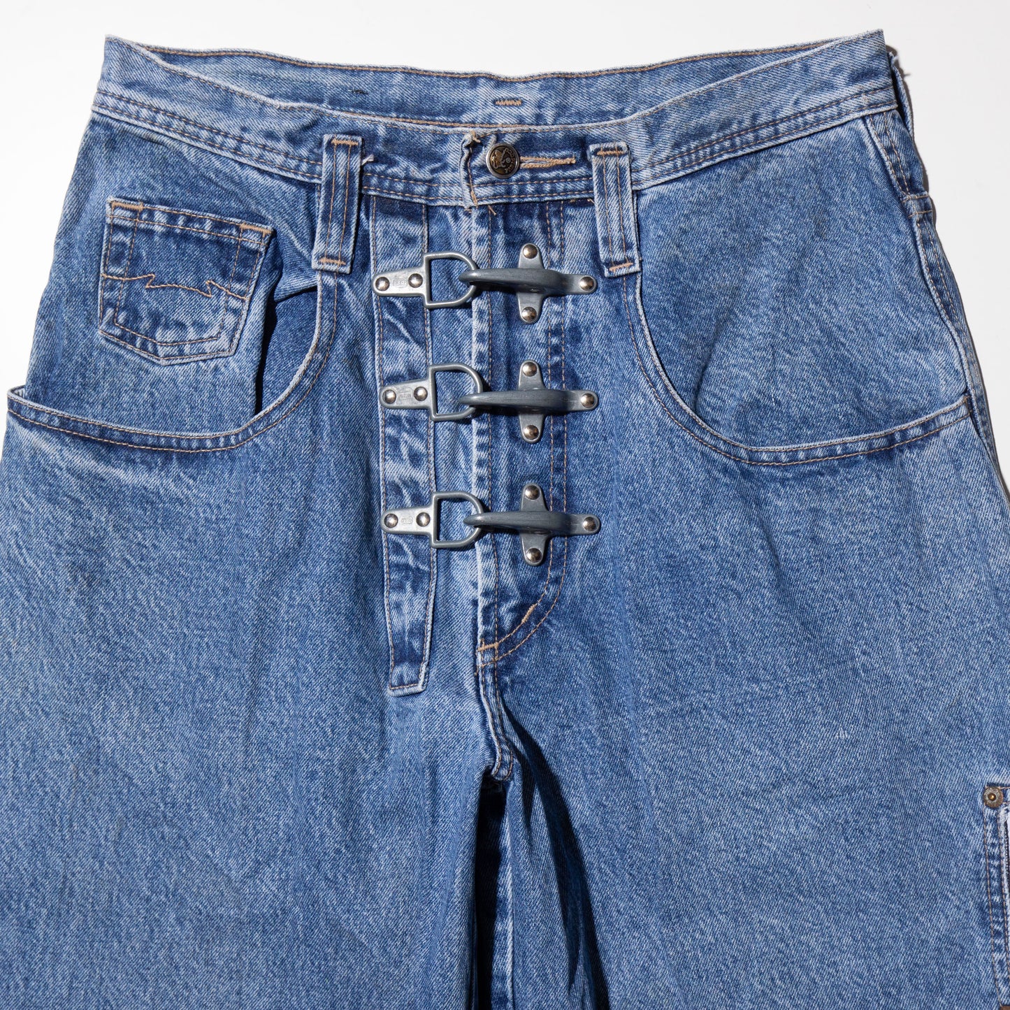 vintage parasuco hook cropped baggy shorts