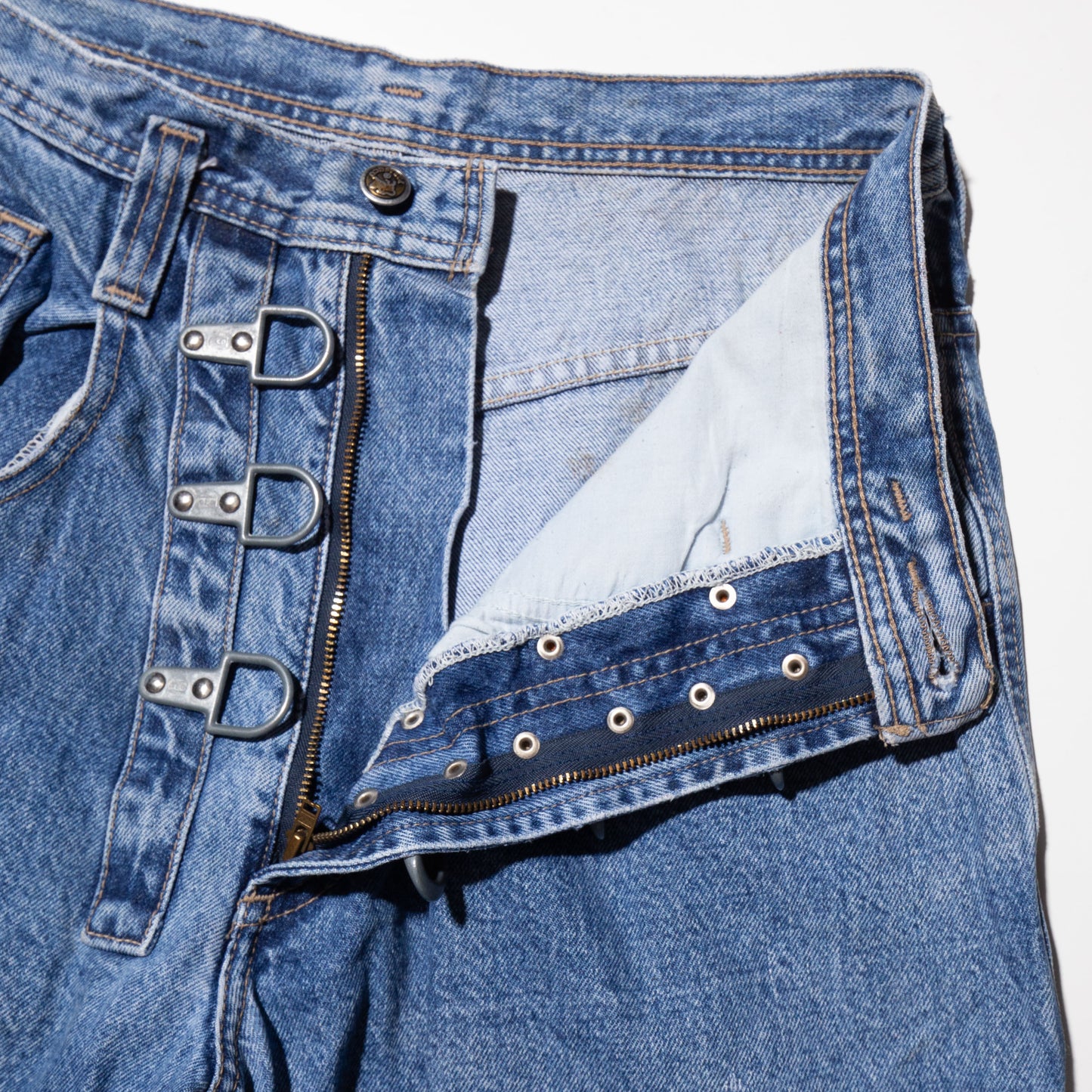vintage parasuco hook cropped baggy shorts