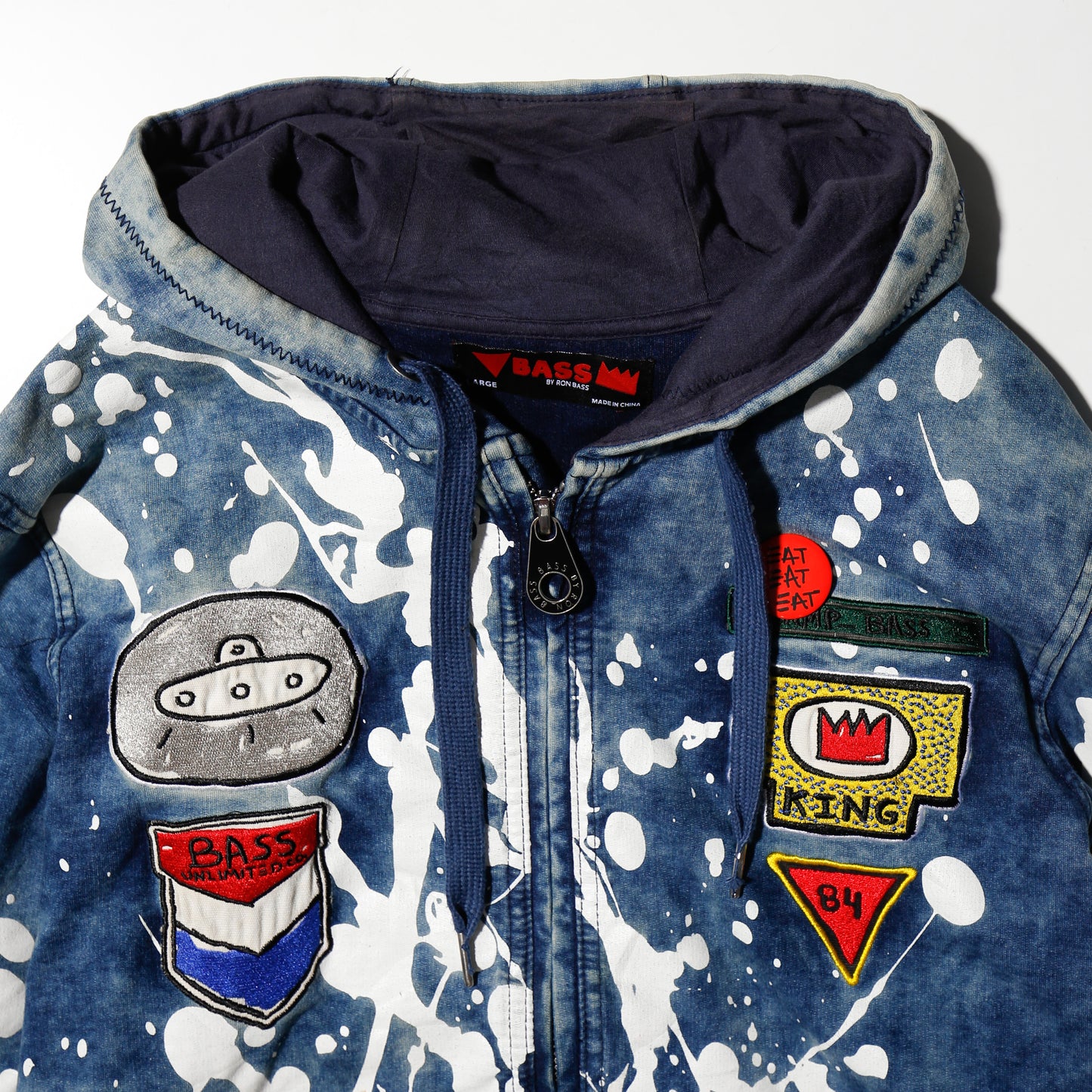 vintage bass by ron bass custom zip hoodie