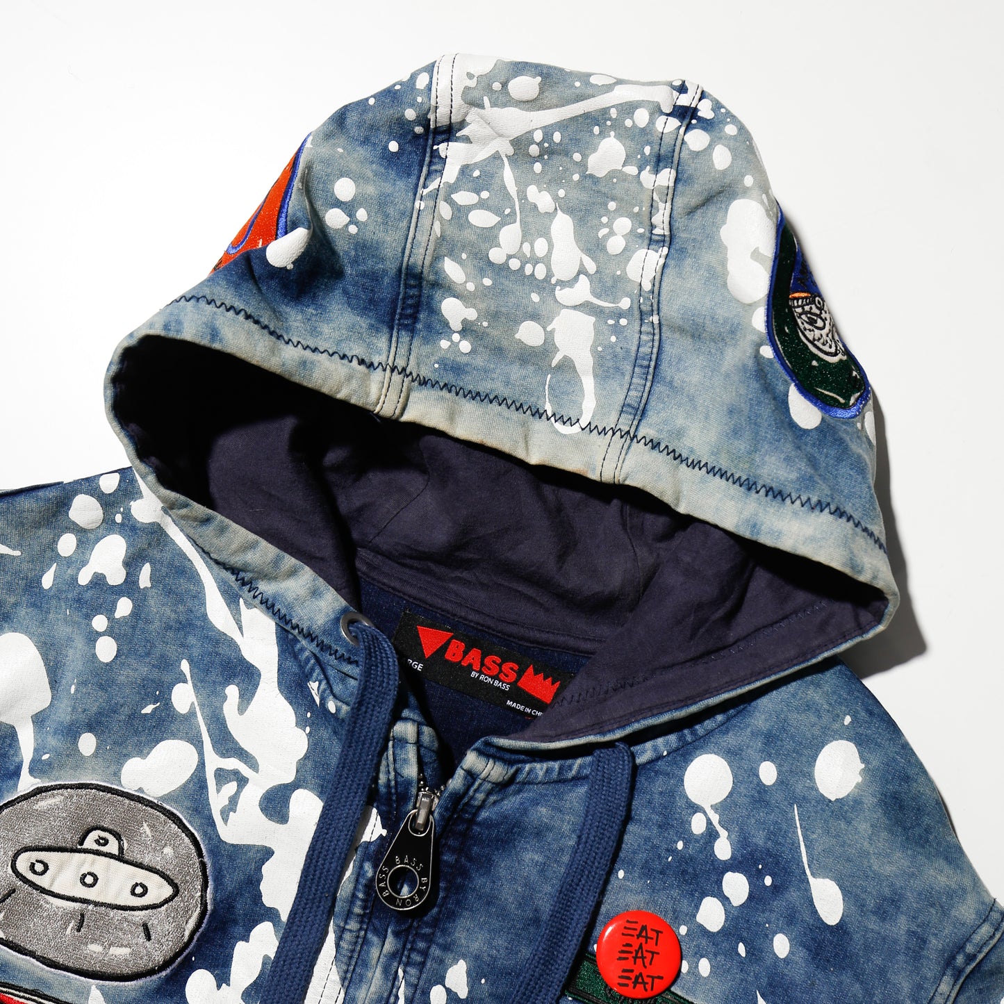vintage bass by ron bass custom zip hoodie