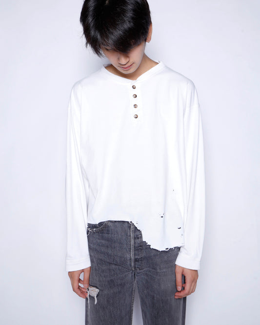 *one-off broken henry neck cut sew