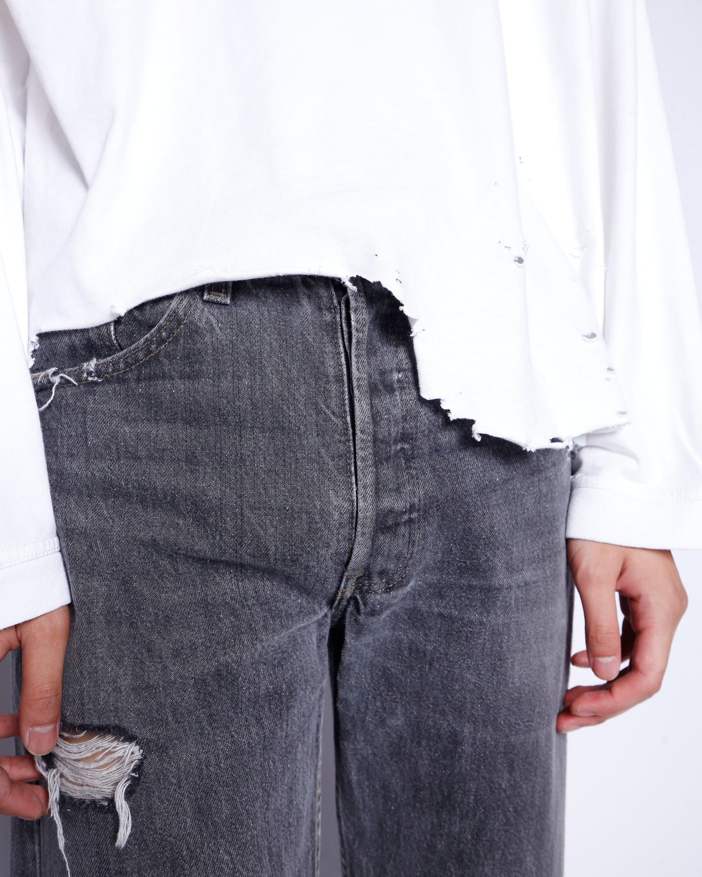 *one-off broken henry neck cut sew