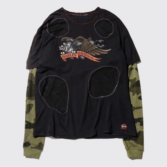 *one-off hybrid hole l/s t-shirt