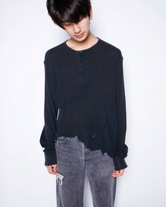 *one-off polo ralph lauren broken henry neck thermal cut sew