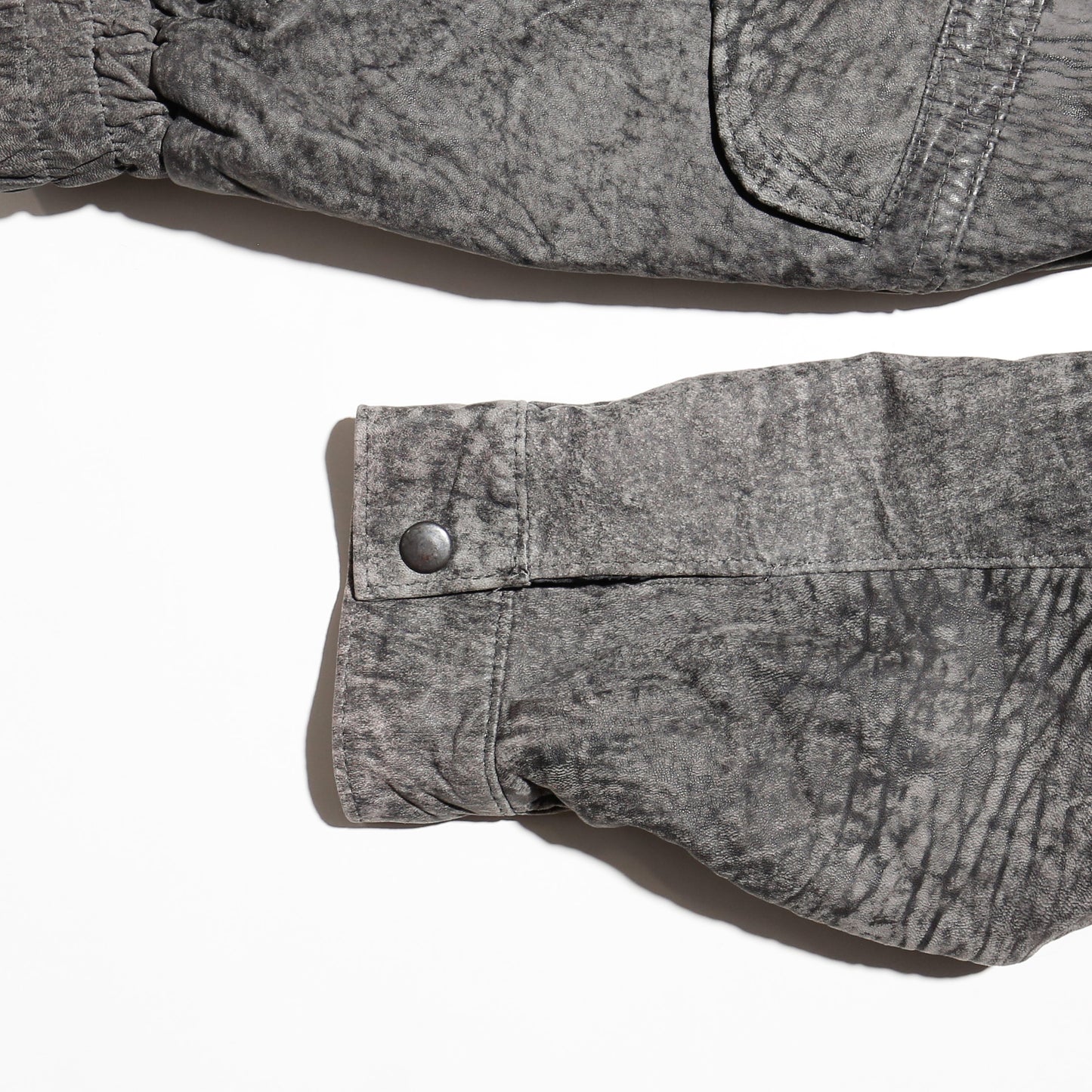 *one-off buckle collar aviator leather jacket