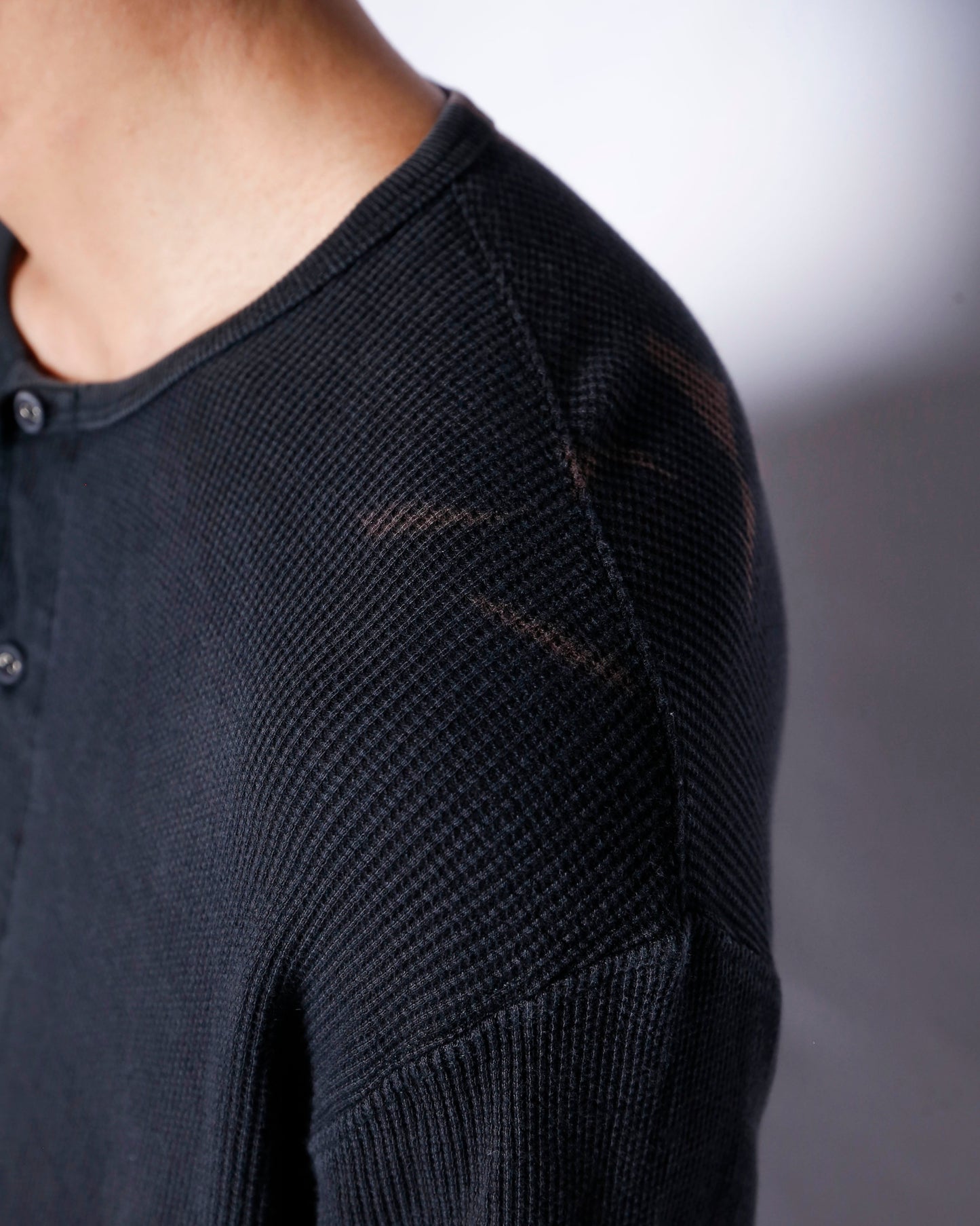 *one-off polo ralph lauren broken henry neck thermal cut sew