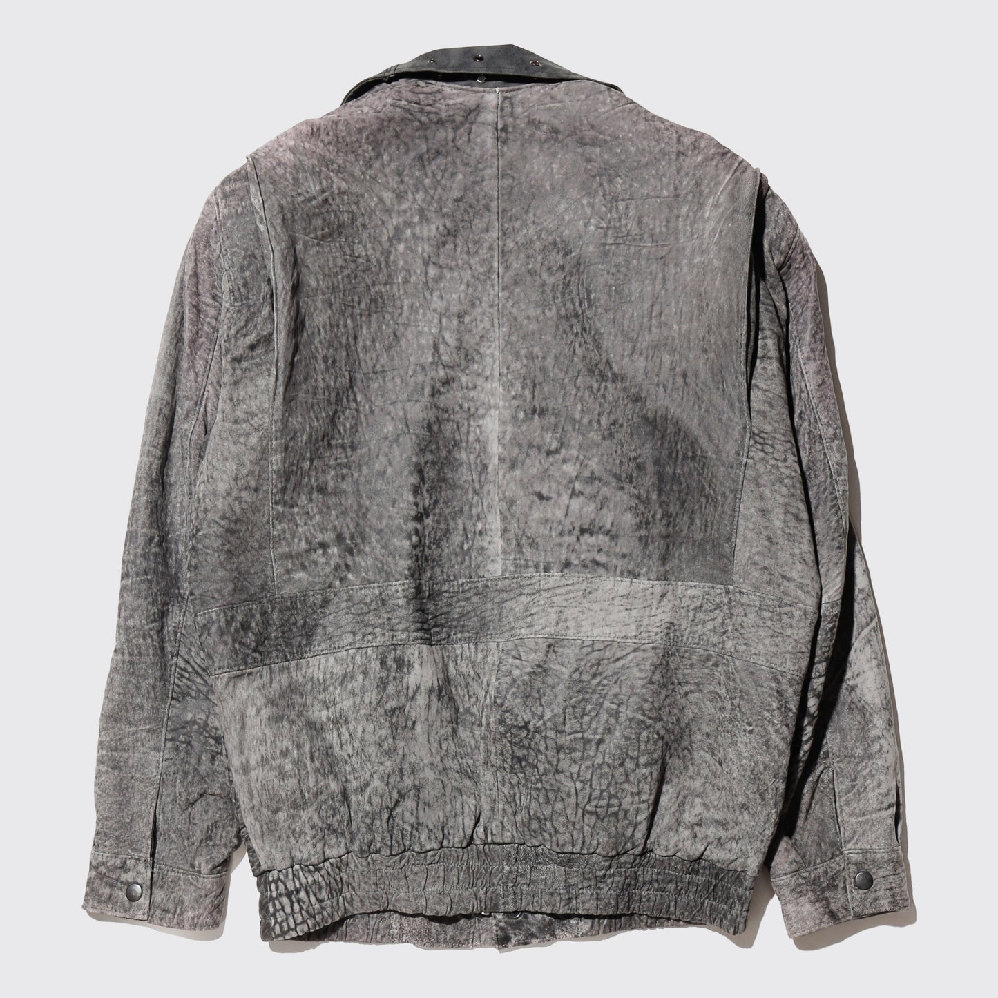 *one-off buckle collar aviator leather jacket