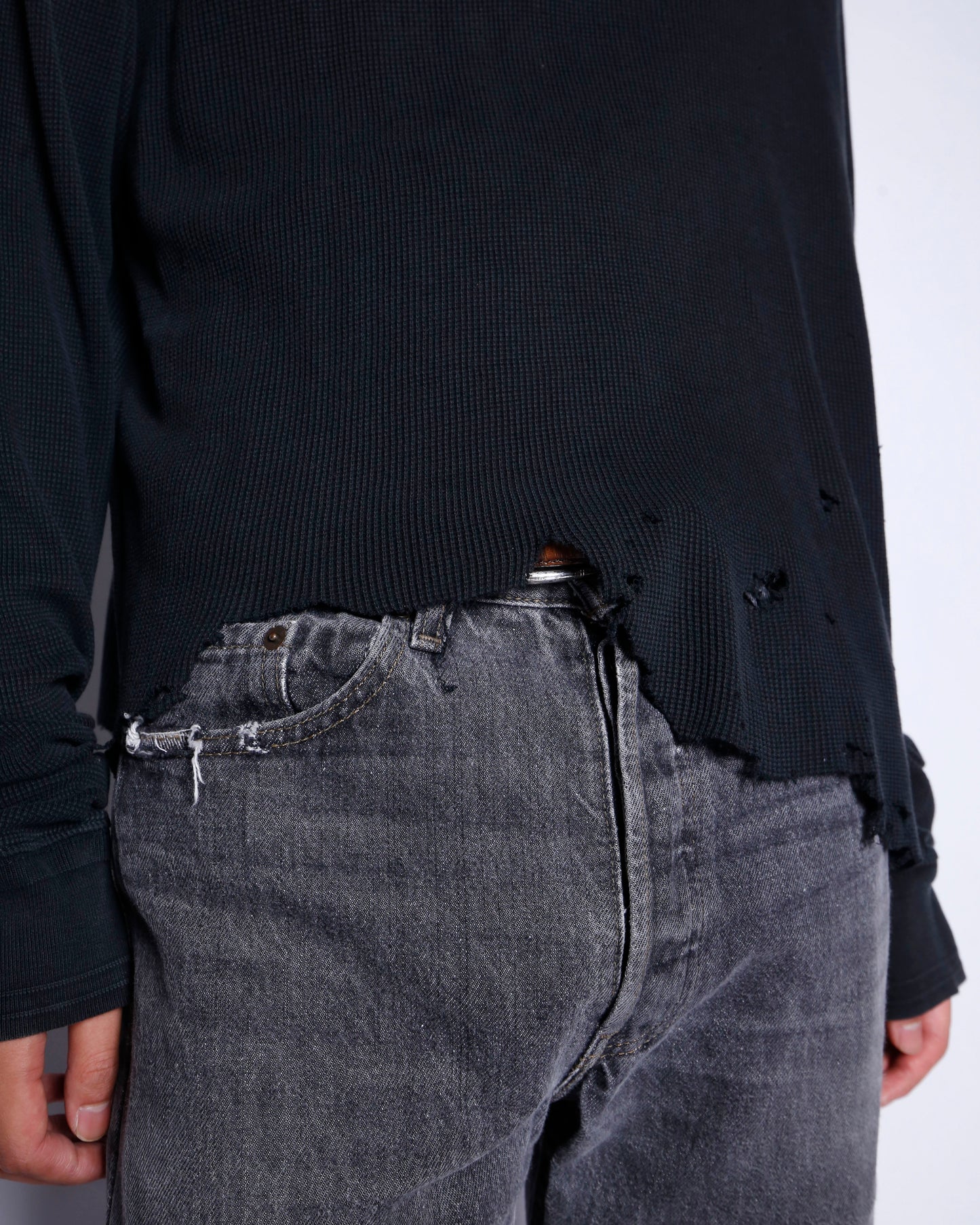 *one-off polo ralph lauren broken henry neck thermal cut sew
