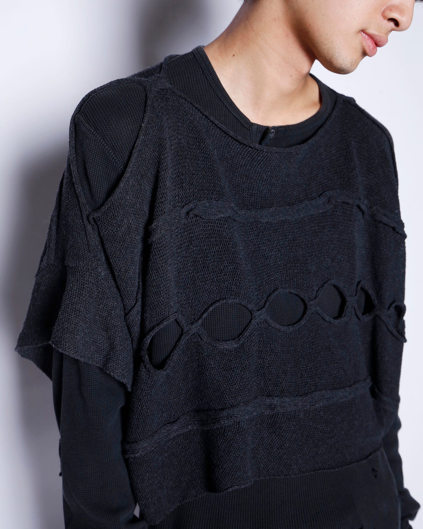 vintage hole wide summer sweater