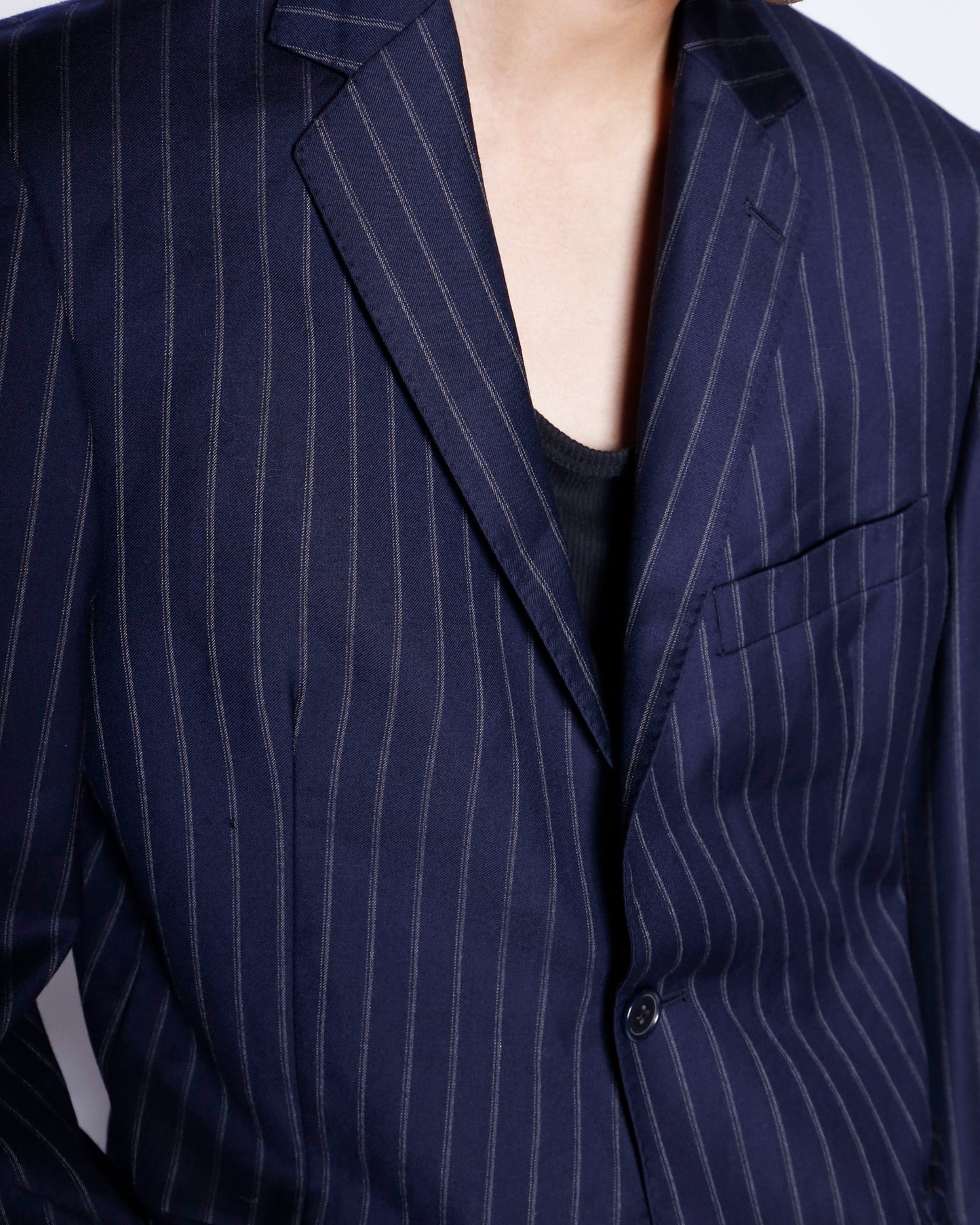 vintage 90's Yves Saint Laurent stripe 2b single tailored jacket