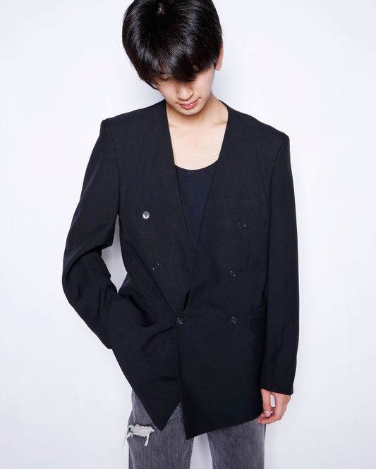vintage donna karan loose double breasted tailored jacket