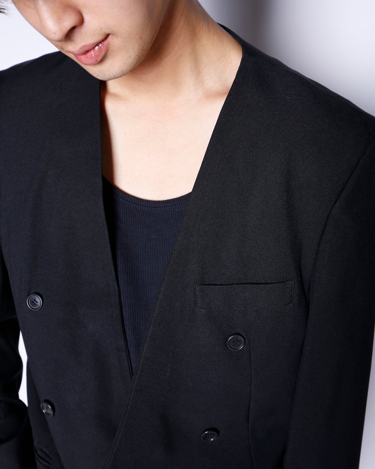vintage donna karan loose double breasted tailored jacket