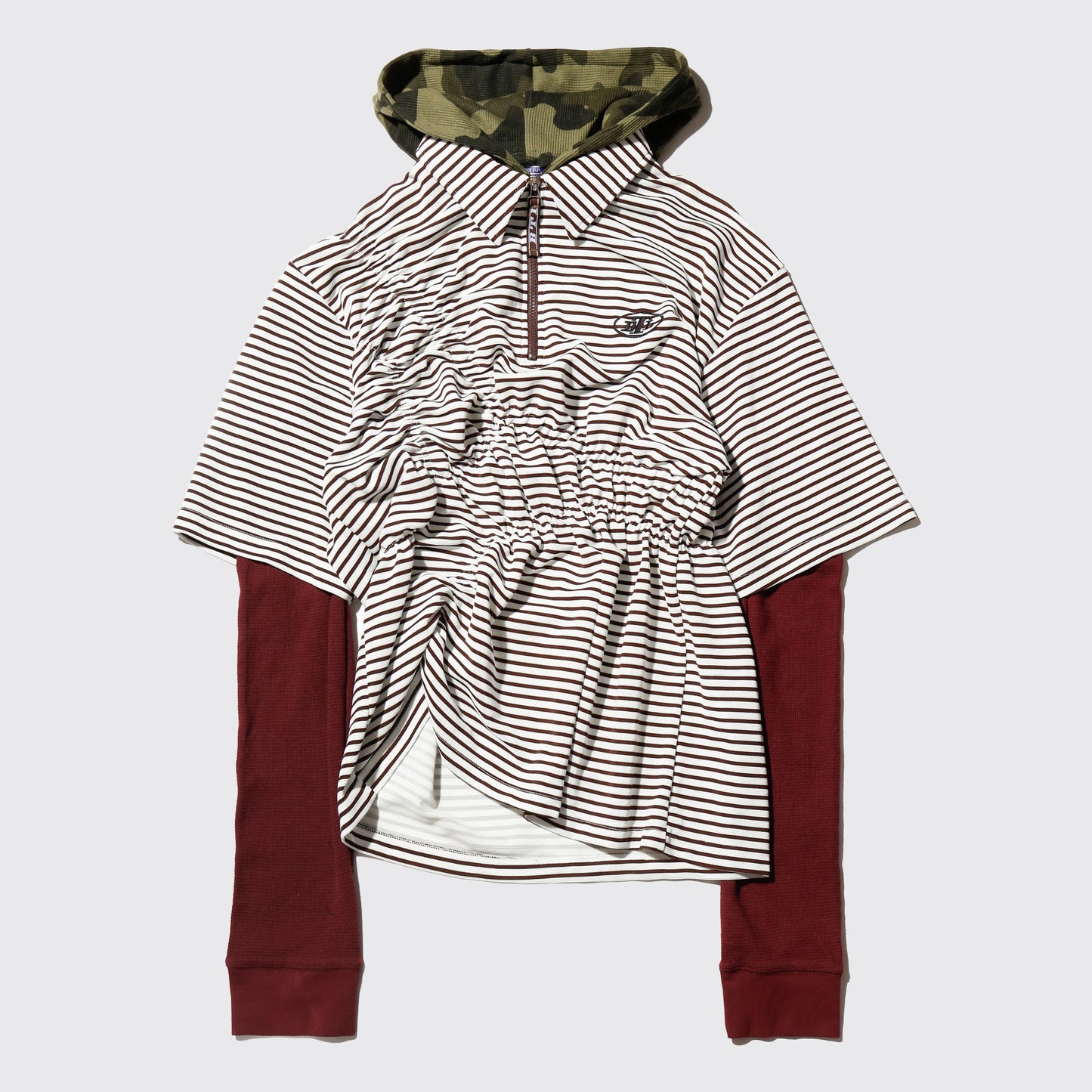 *one-off hybrid gathering hoodie