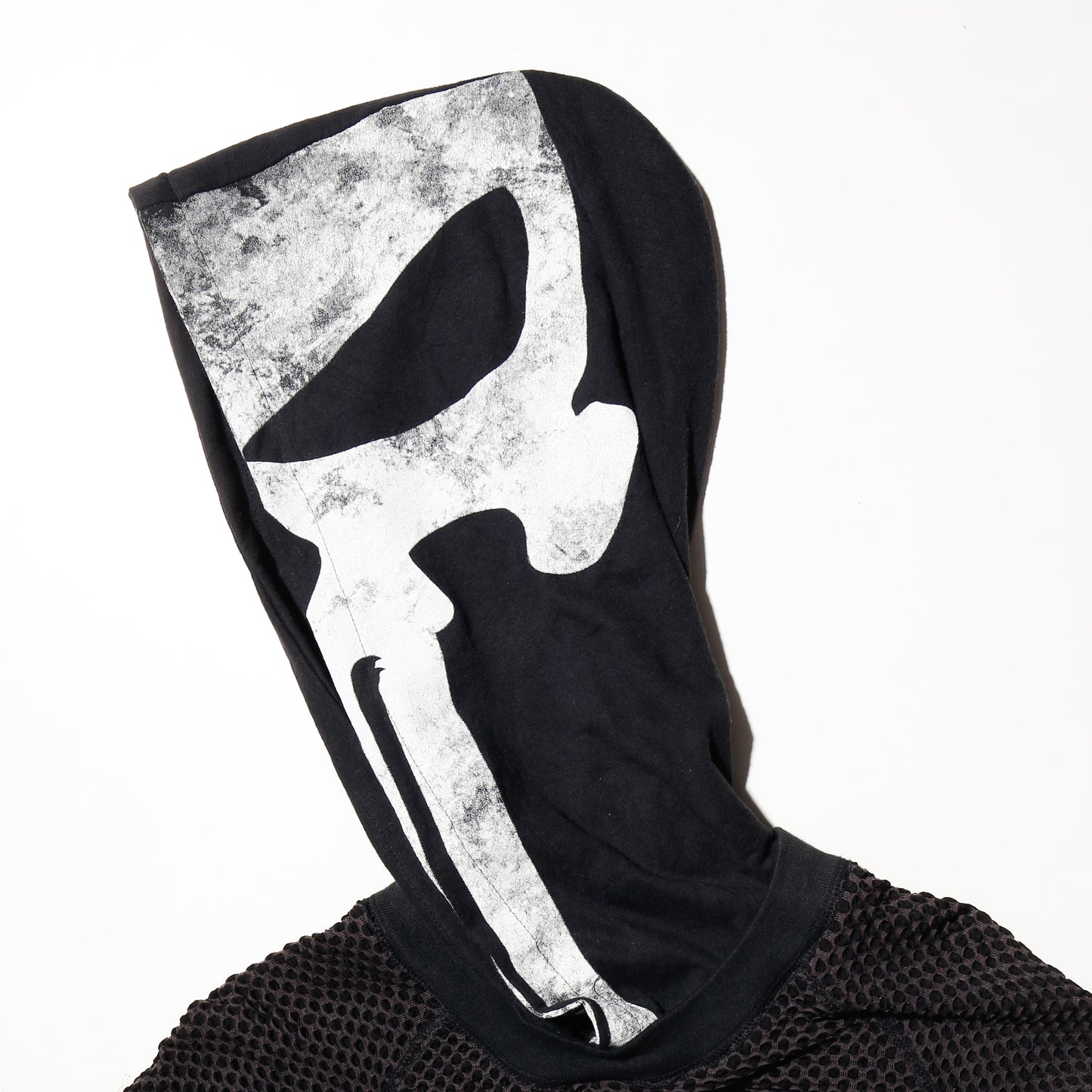 *one-off hybrid skull hoodie