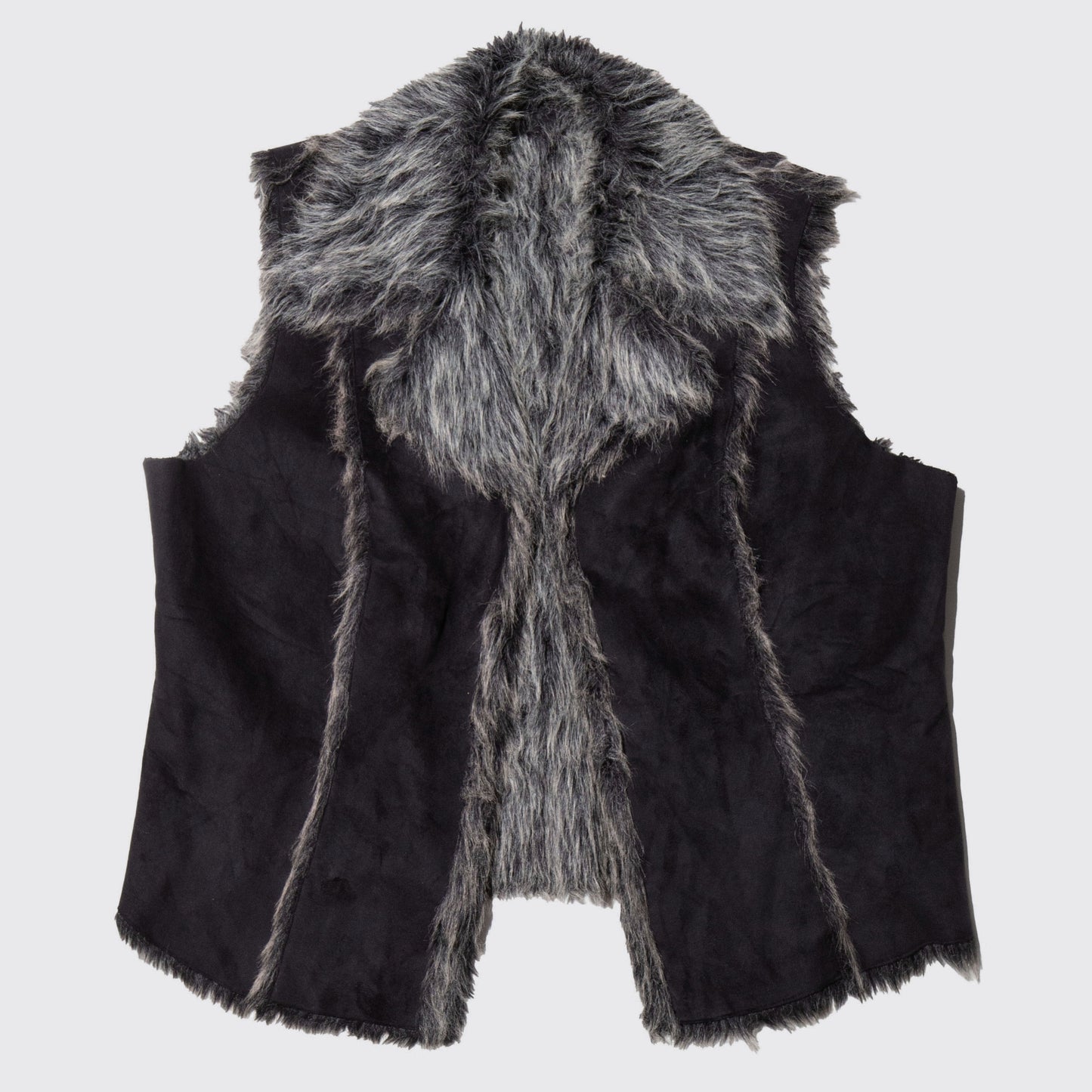 vintage reversible faux fur vest