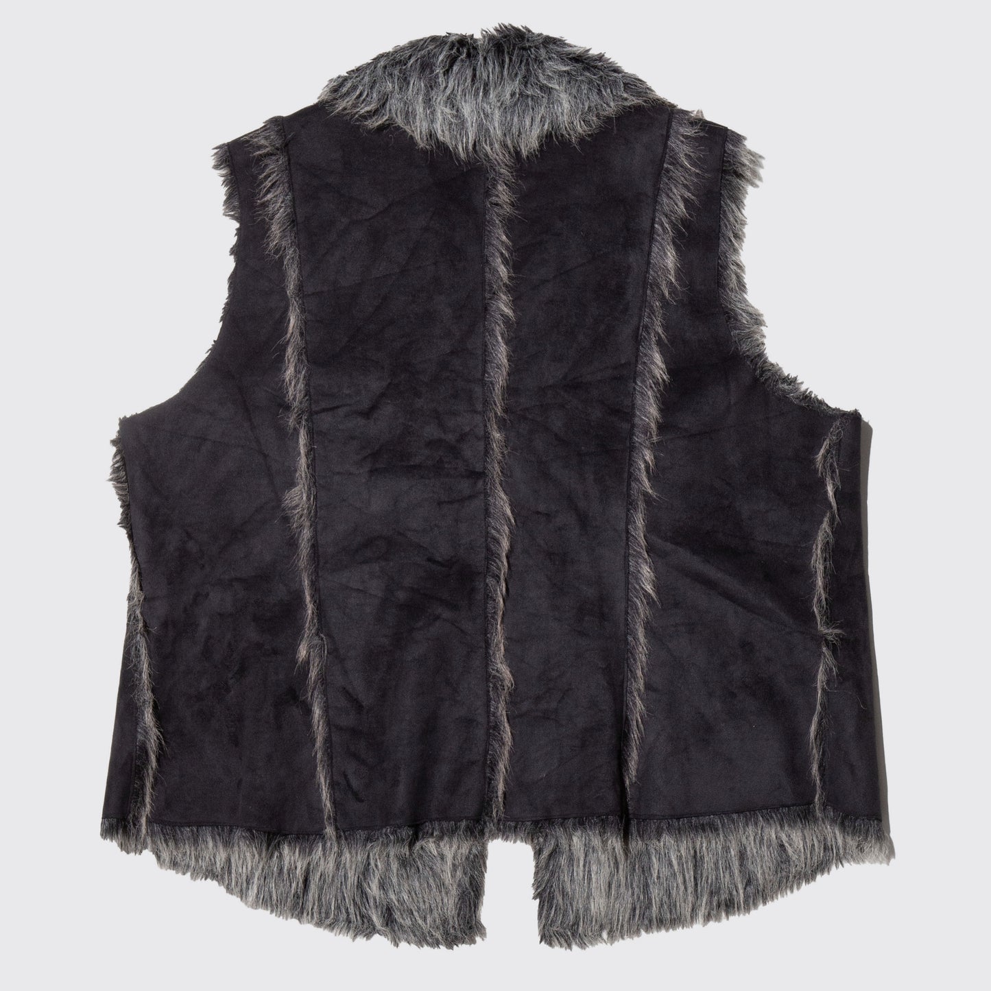 vintage reversible faux fur vest