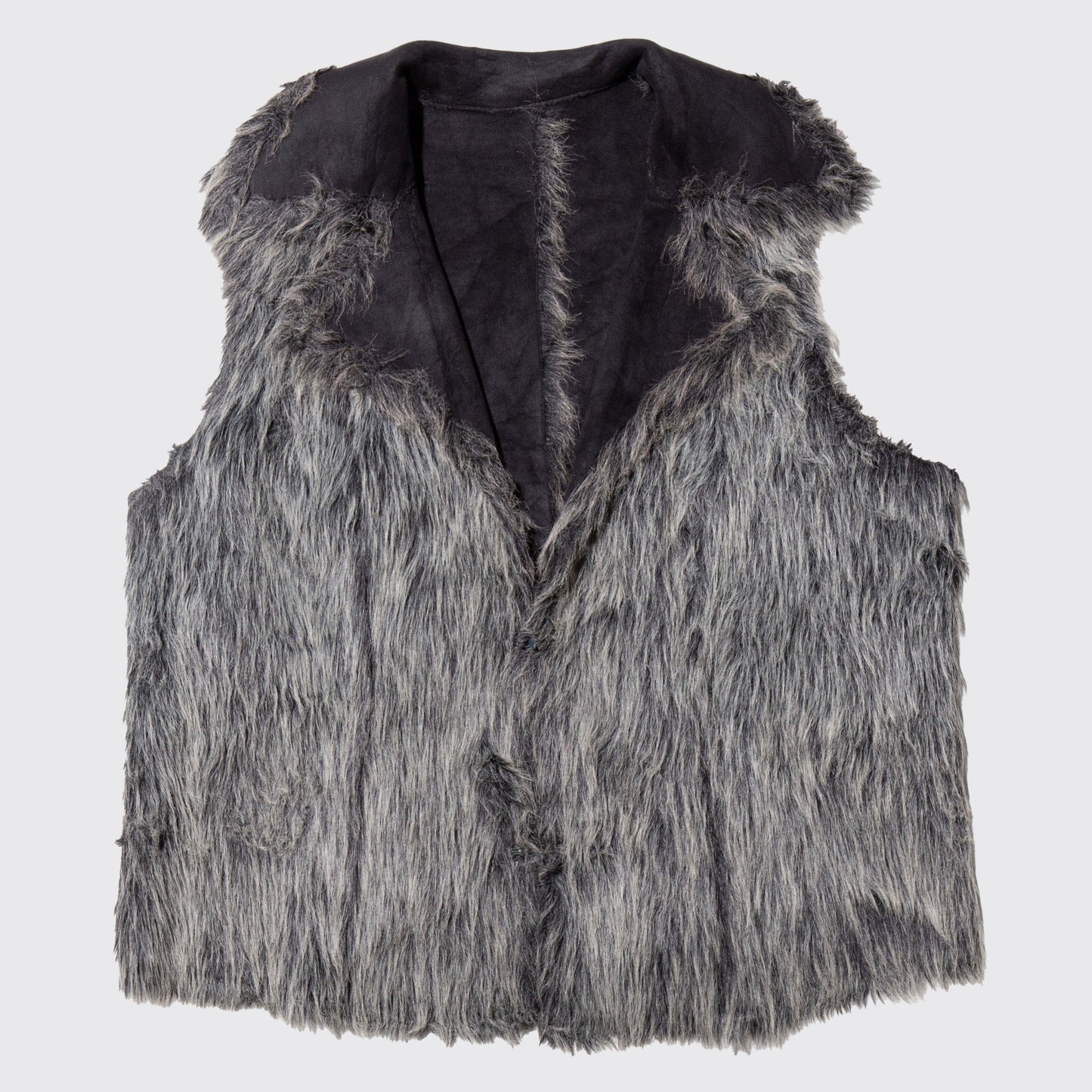 vintage reversible faux fur vest