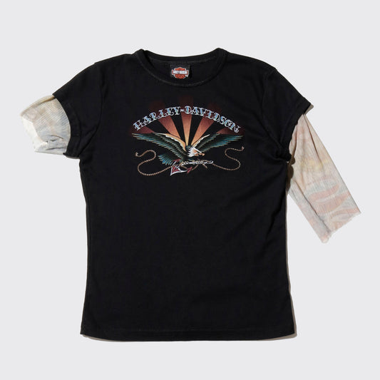 vintage harley-davidson barnett tattoo sleeve t-shirt