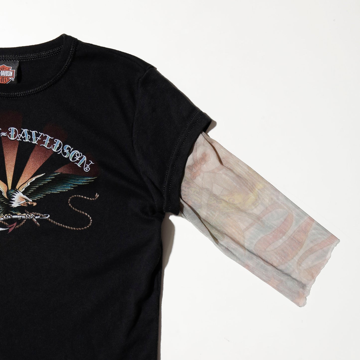 vintage harley-davidson barnett tattoo sleeve t-shirt
