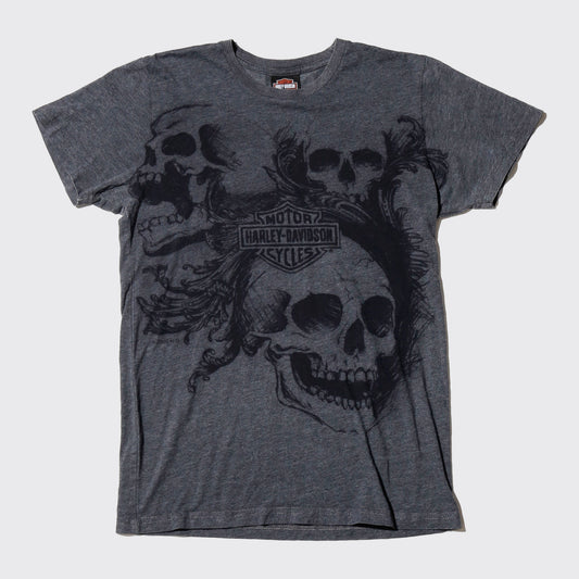 vintage 00's harley-davidson skull t-shirt