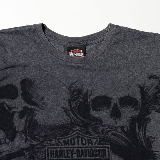 vintage 00's harley-davidson skull t-shirt