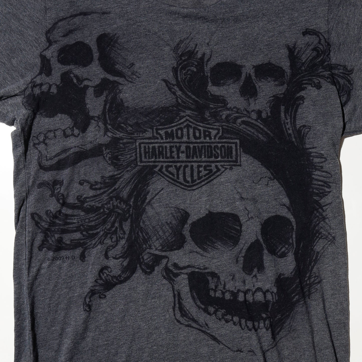 vintage 00's harley-davidson skull t-shirt