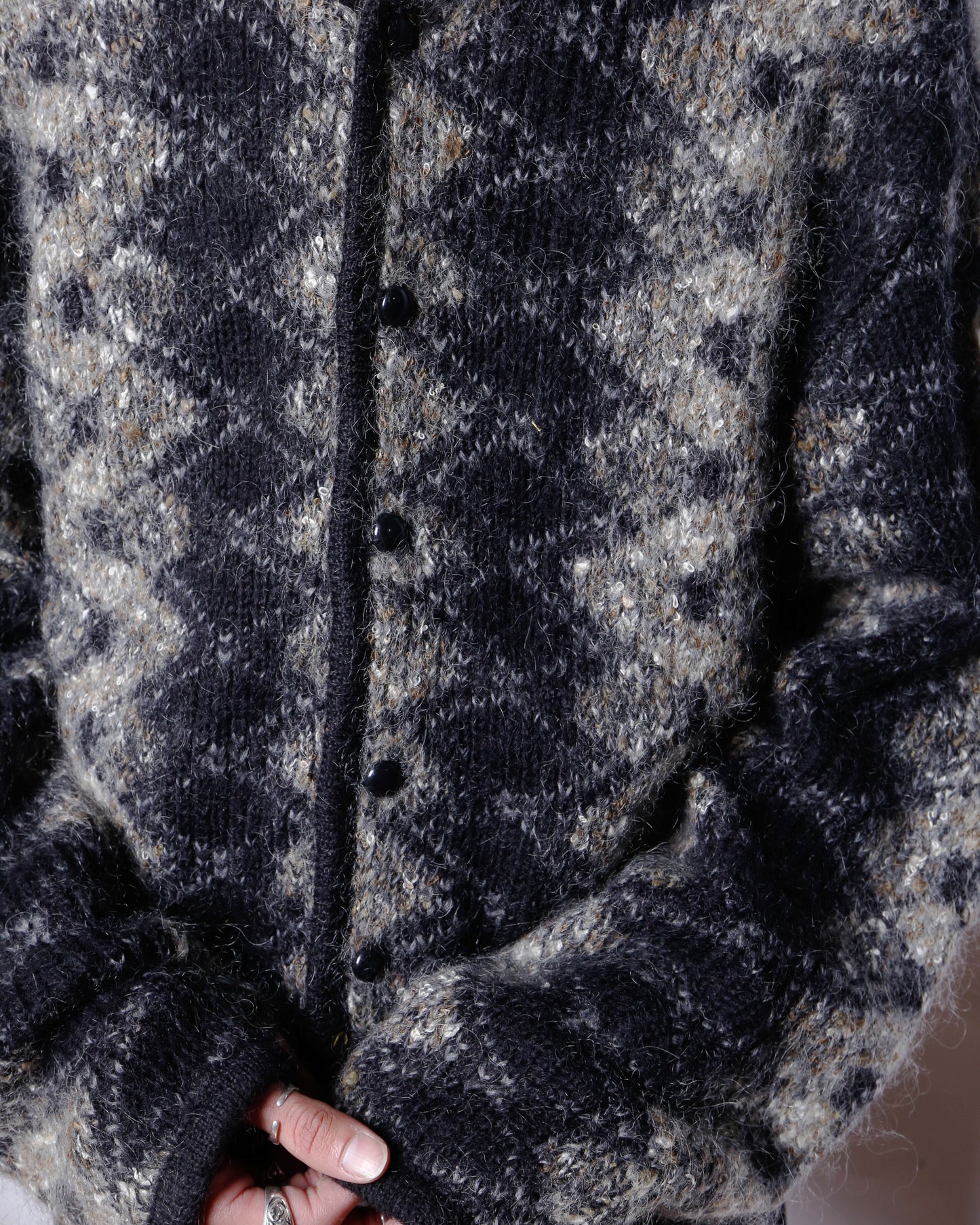 vintage jacquard knit cardian