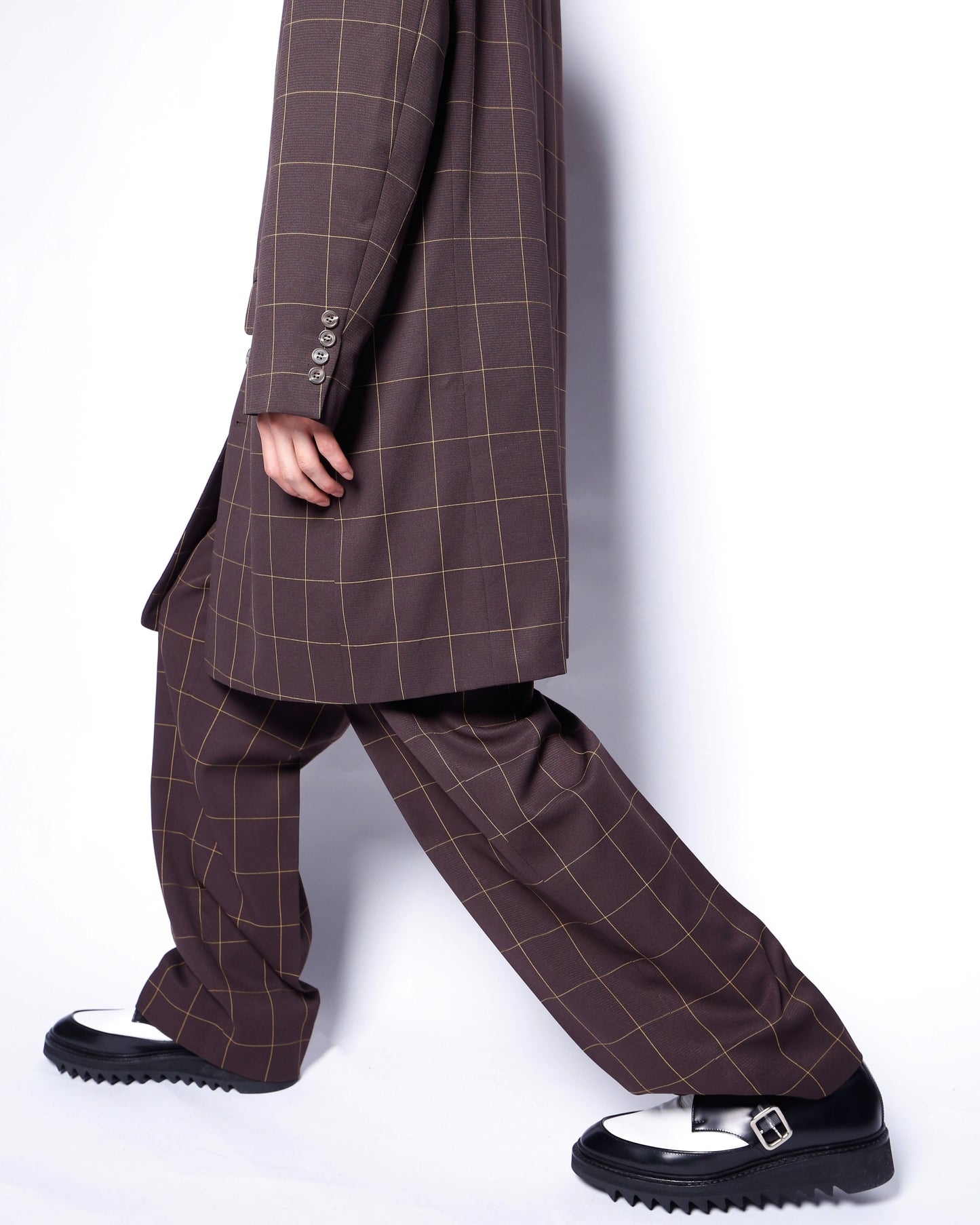 vintage window check zoot set up