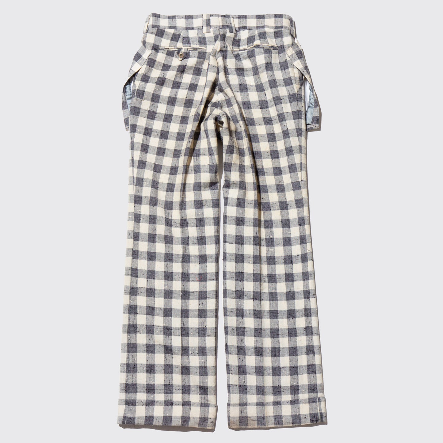 vintage 70's block check layered flare set up