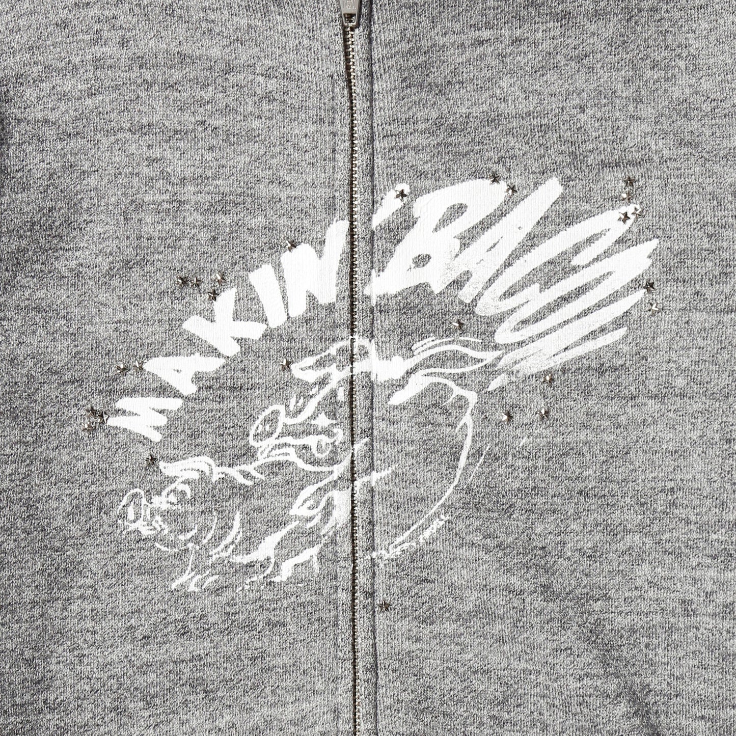 *one-off "making bacon" hand screen hoodie