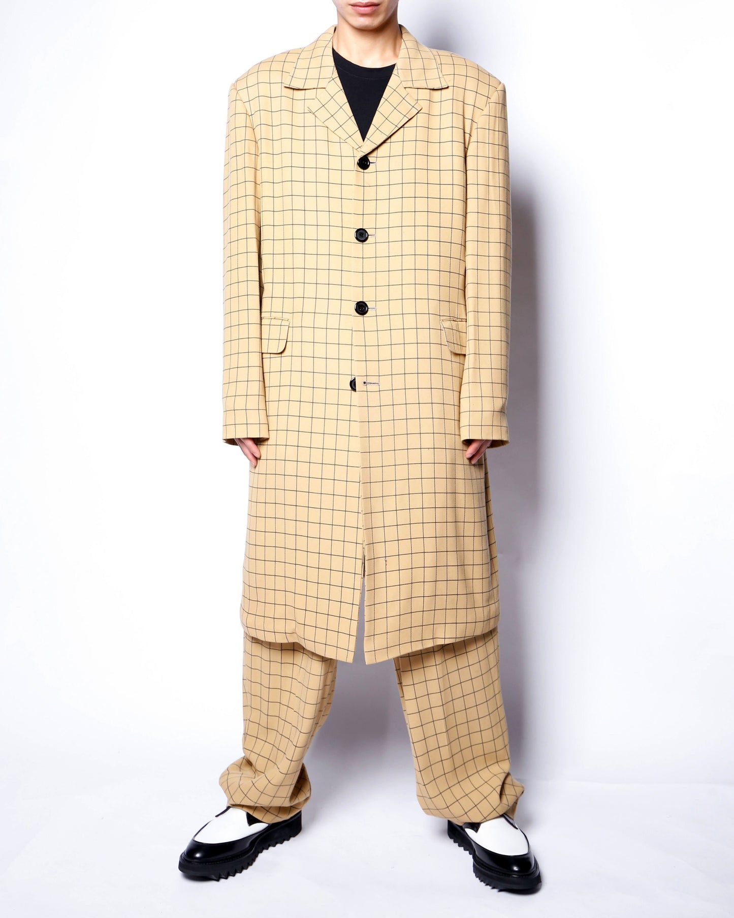 vintage window check zoot set up