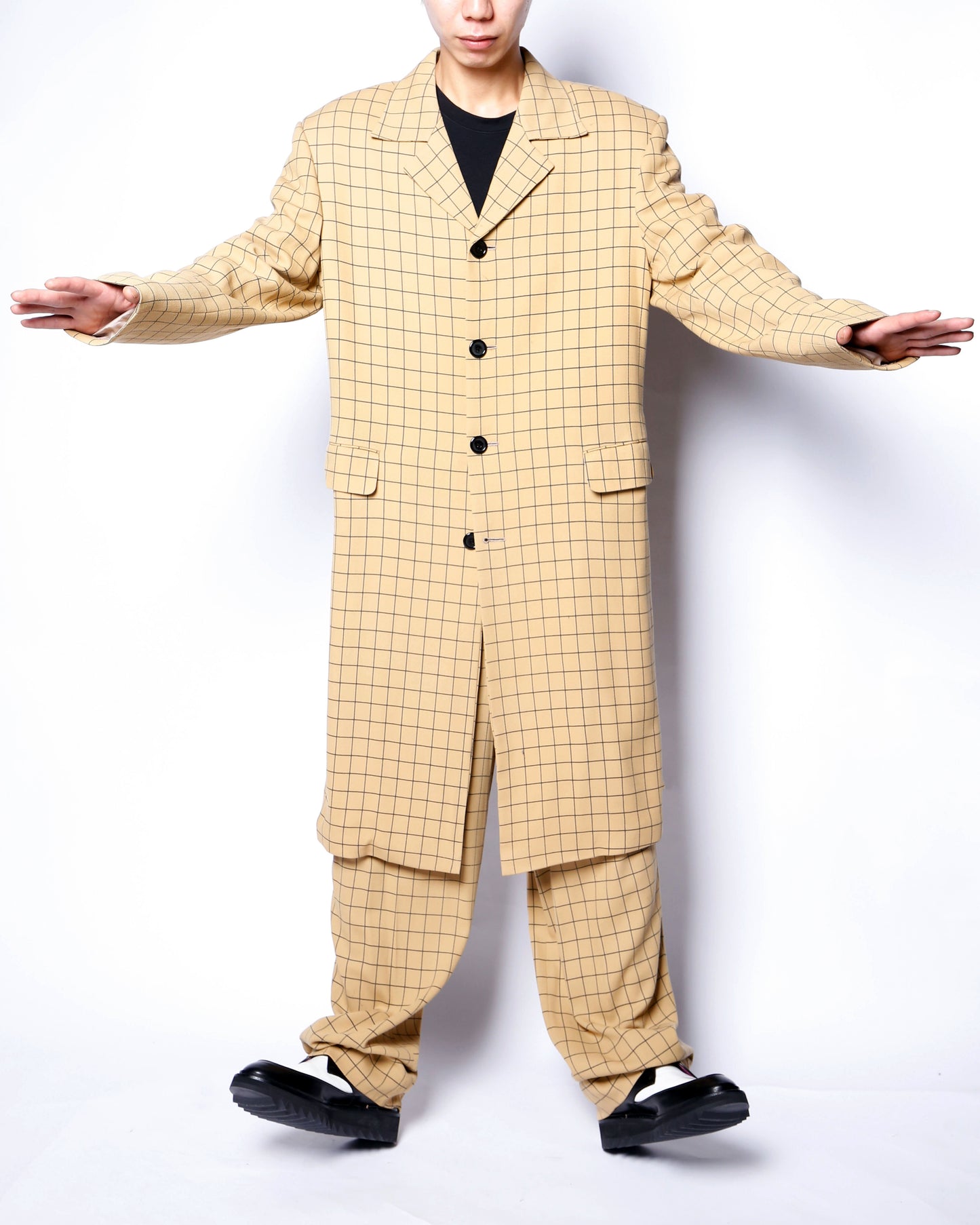 vintage window check zoot set up