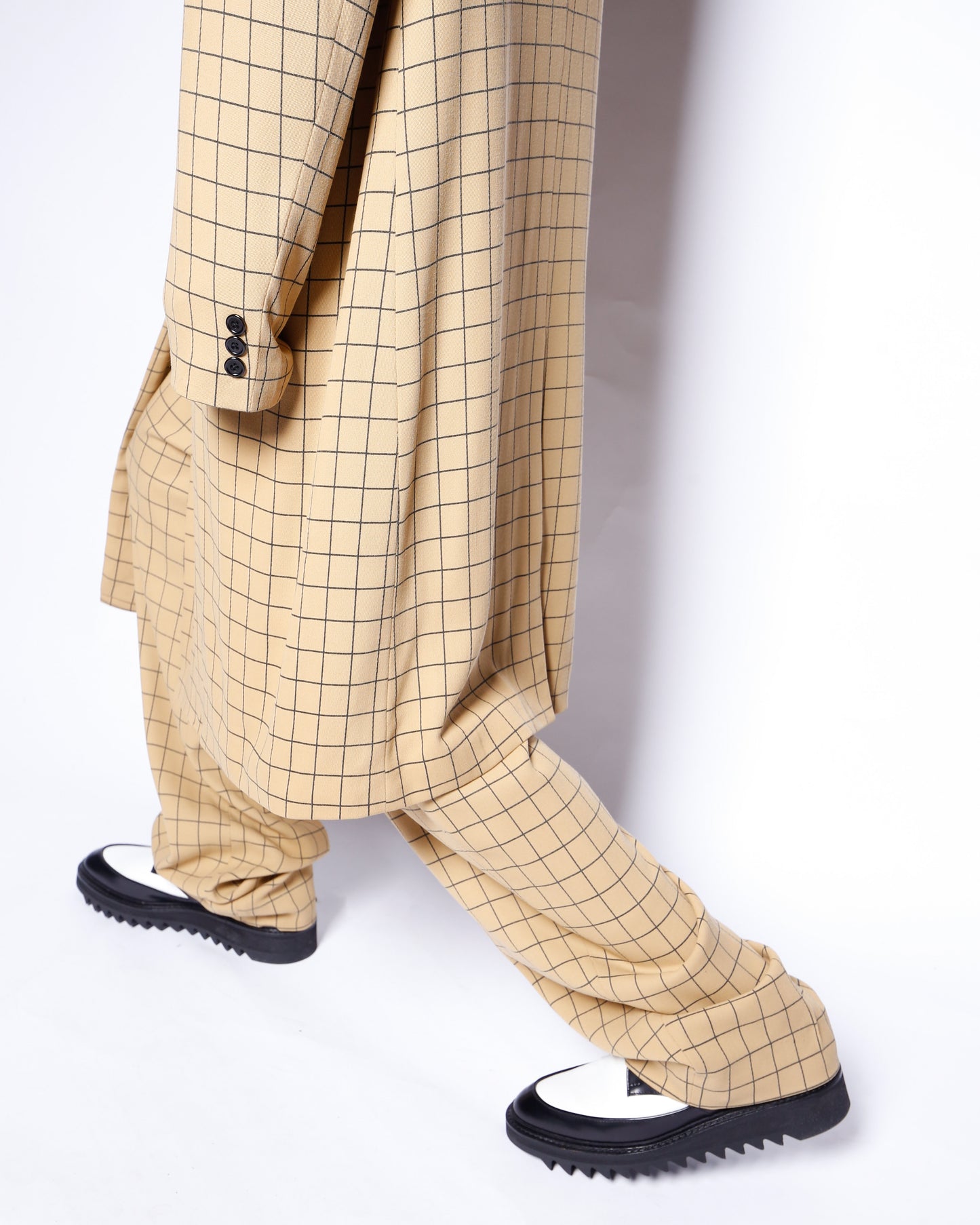 vintage window check zoot set up