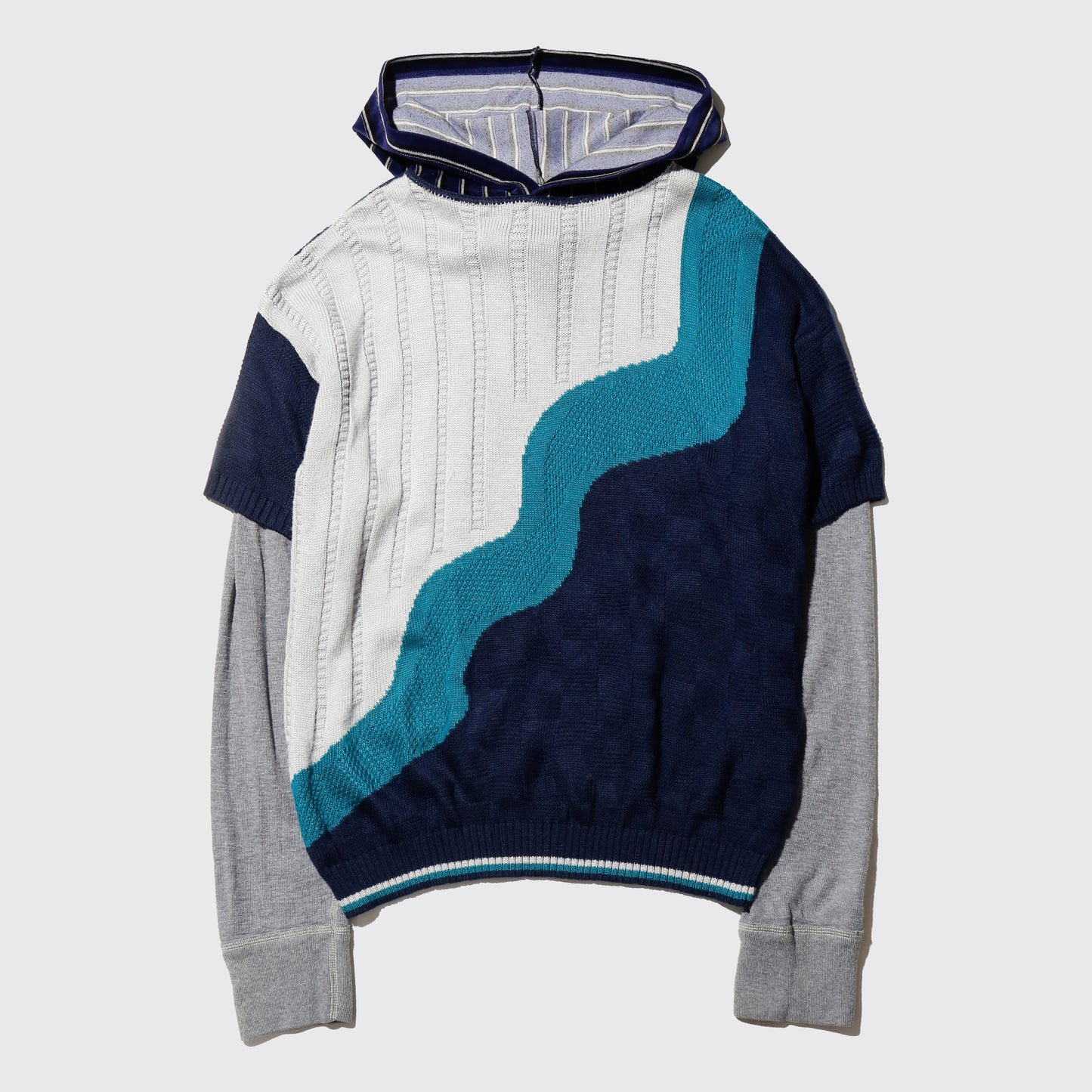 *one-off hybrid wave hoodie