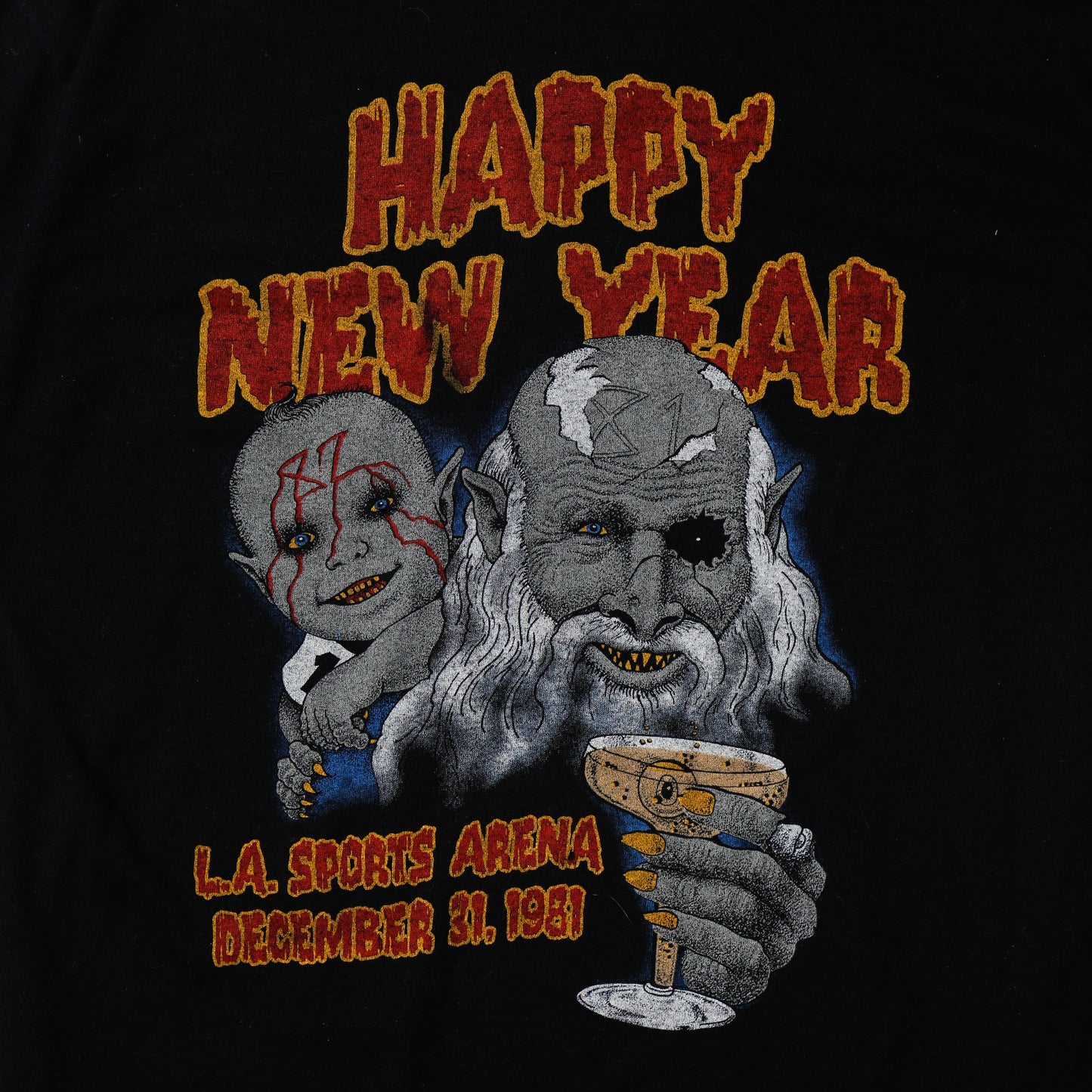 vintage 1981's-1982's Ozzy Osborne happy new years t-shirt