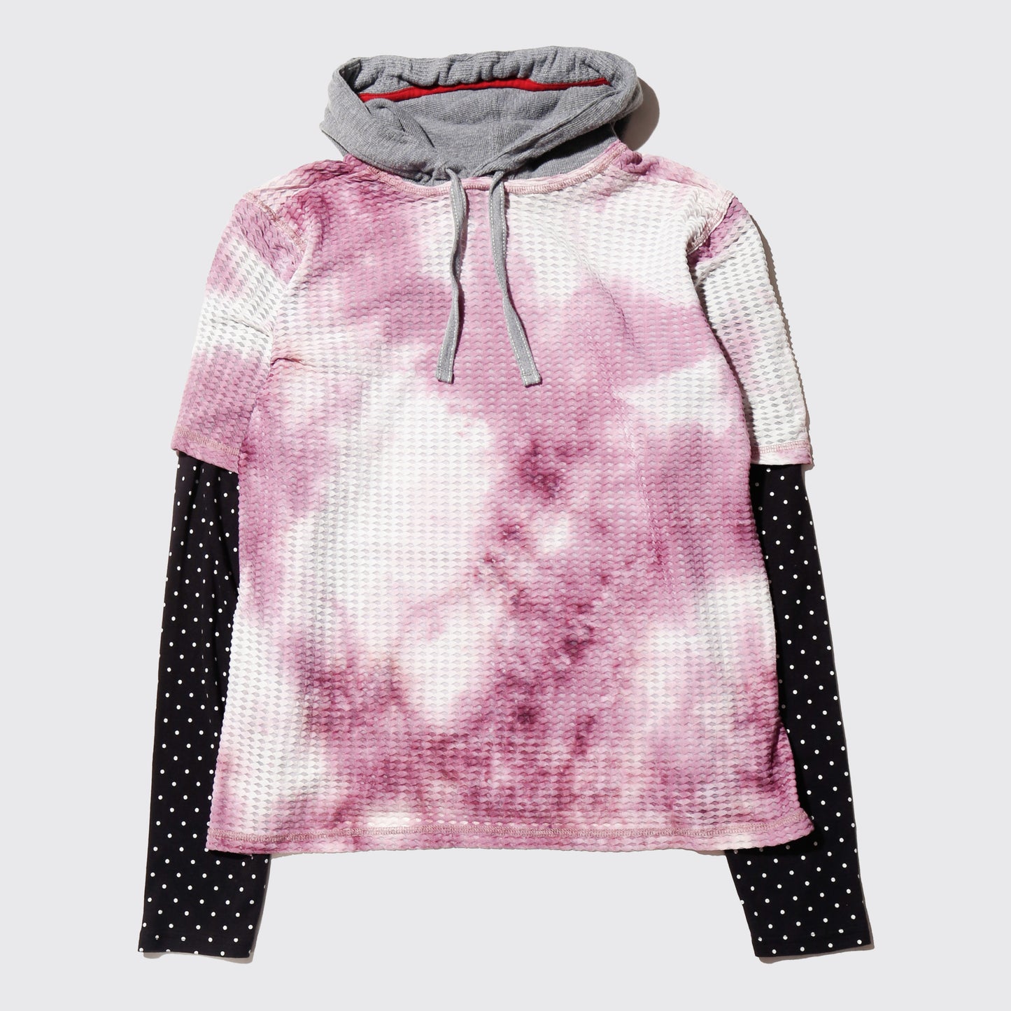 *one-off hybrid textured hoodie