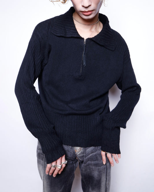 vintage 00's banana republic cropped half zip sweater