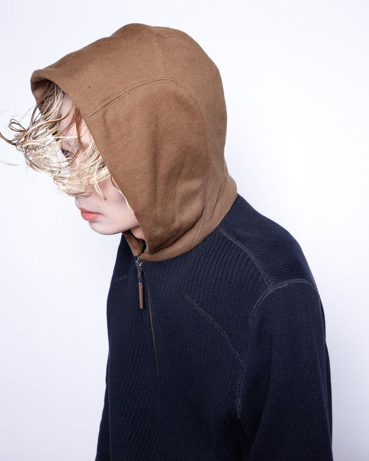 vintage hybrid ribbed hoodie