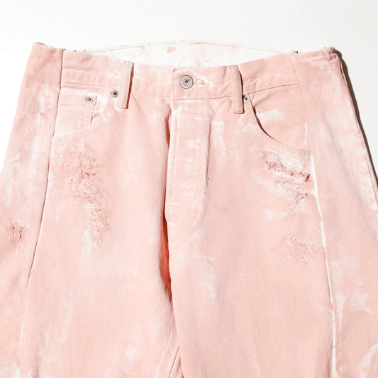 *one-off broken upside down jeans: model- dust pink