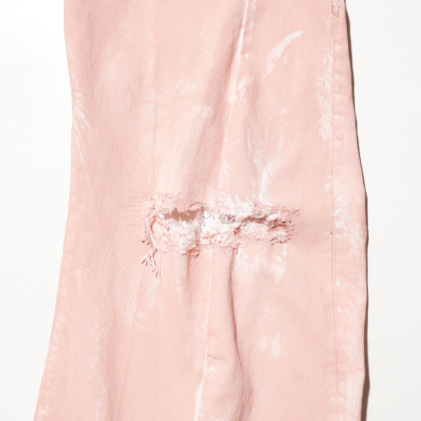 *one-off broken upside down jeans: model- dust pink