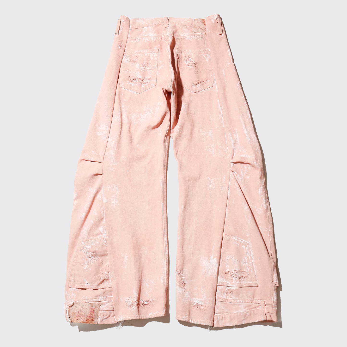 *one-off broken upside down jeans: model- dust pink
