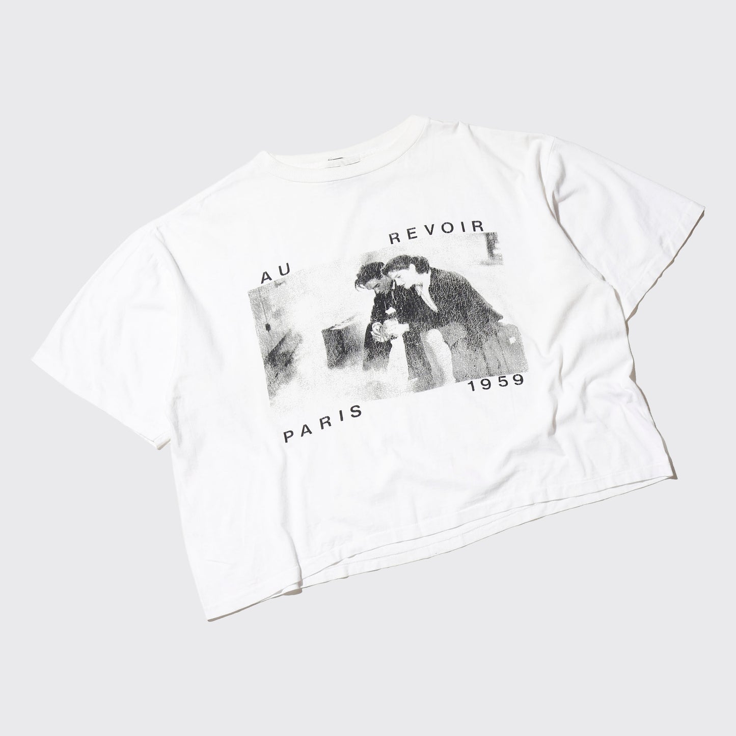 vintage 90's "au revoir" photo t-shirt