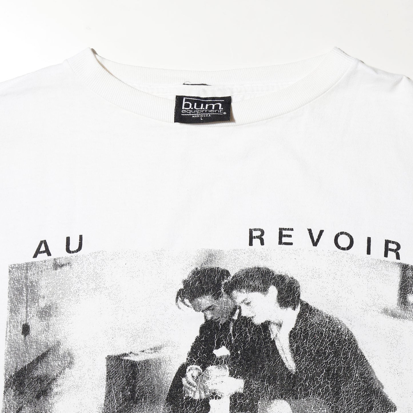 vintage 90's "au revoir" photo t-shirt