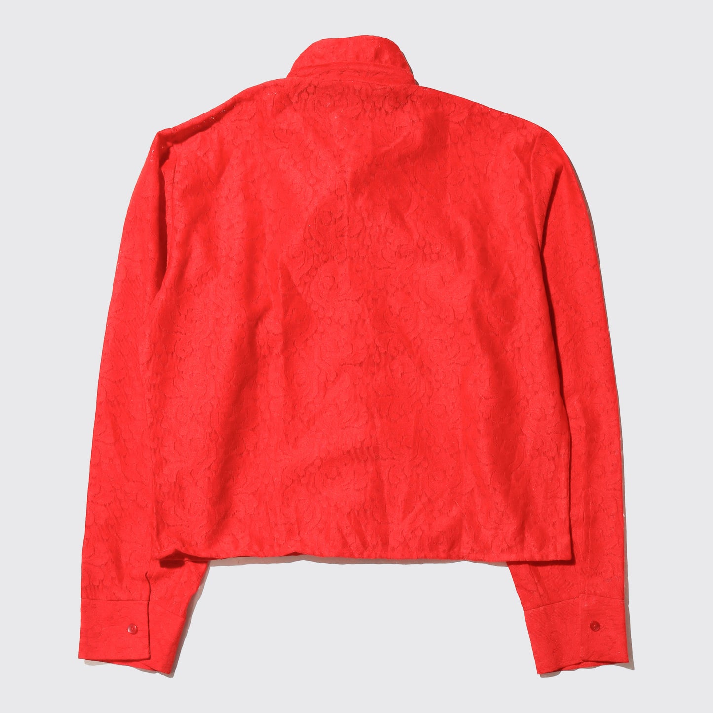 *one-off cropped bowtie lace shirt
