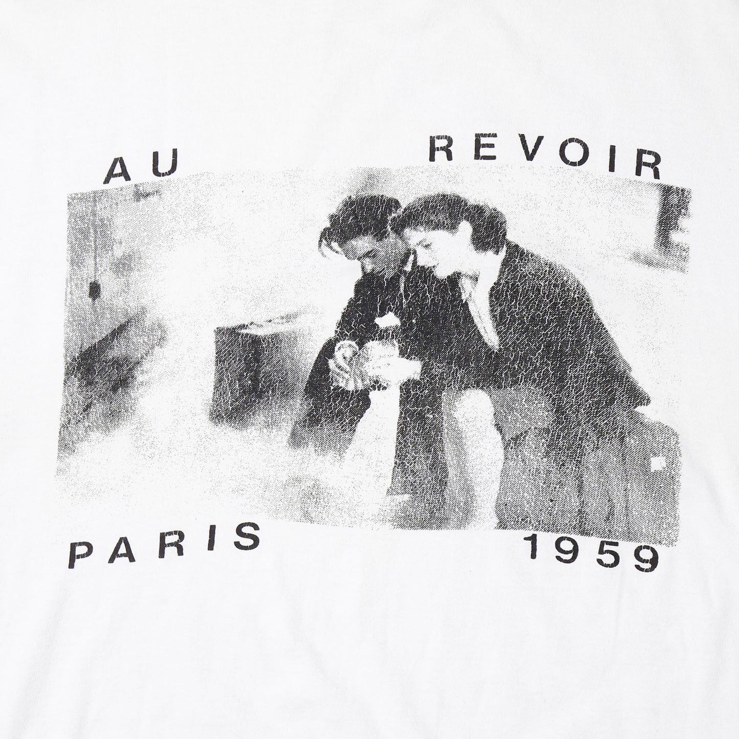 vintage 90's "au revoir" photo t-shirt