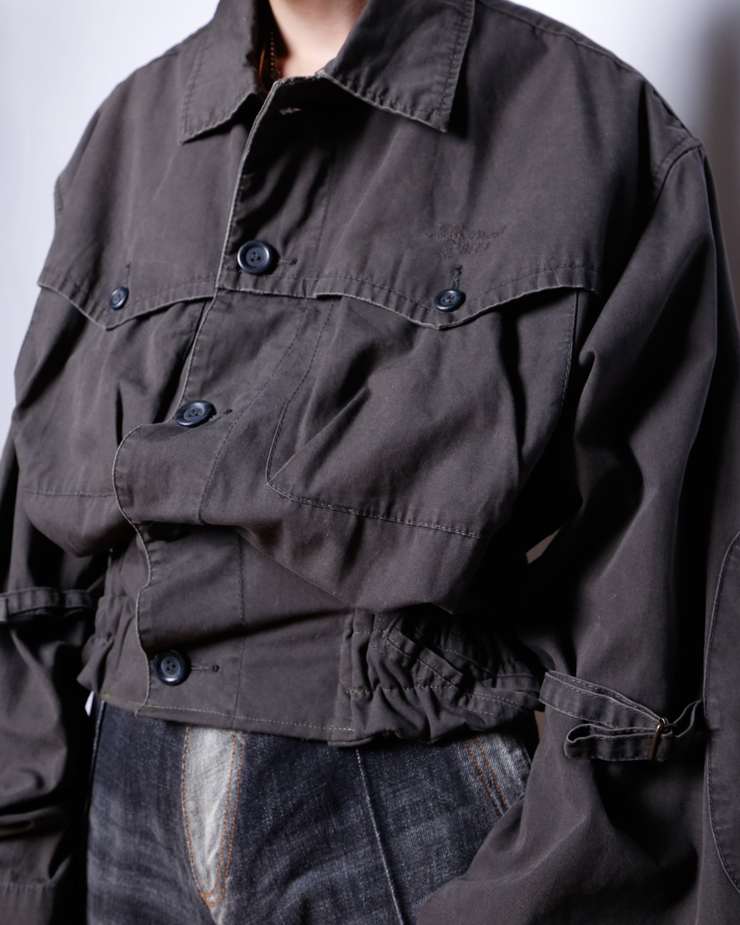 *one-off diesel ribbed utility jacket