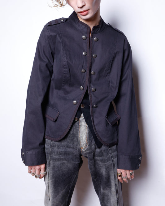 vintage cropped cotton napoleon jacket