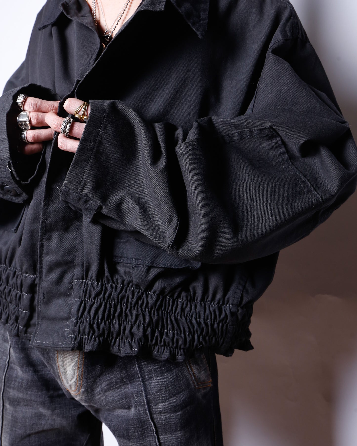 *one-off ribbed field jacket