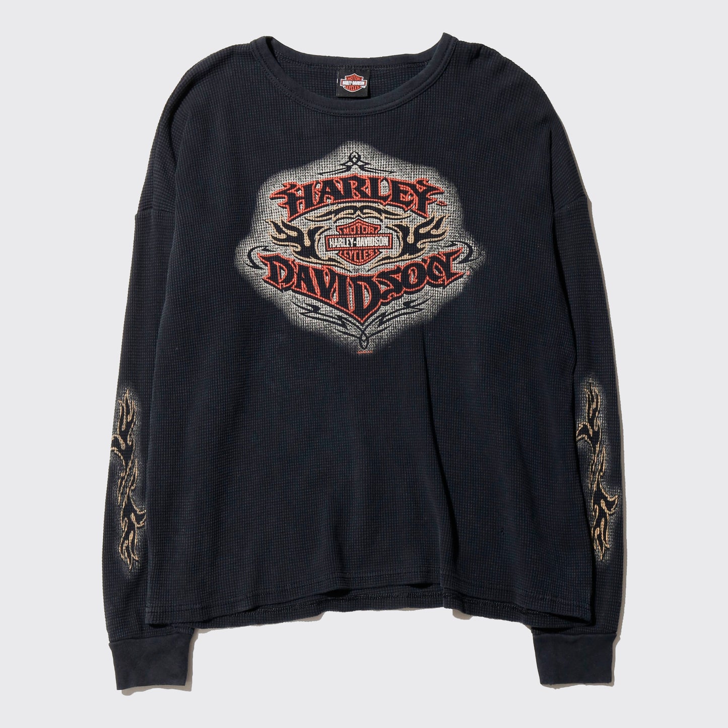 vintage harley-davidson flame tribal thermal l/s