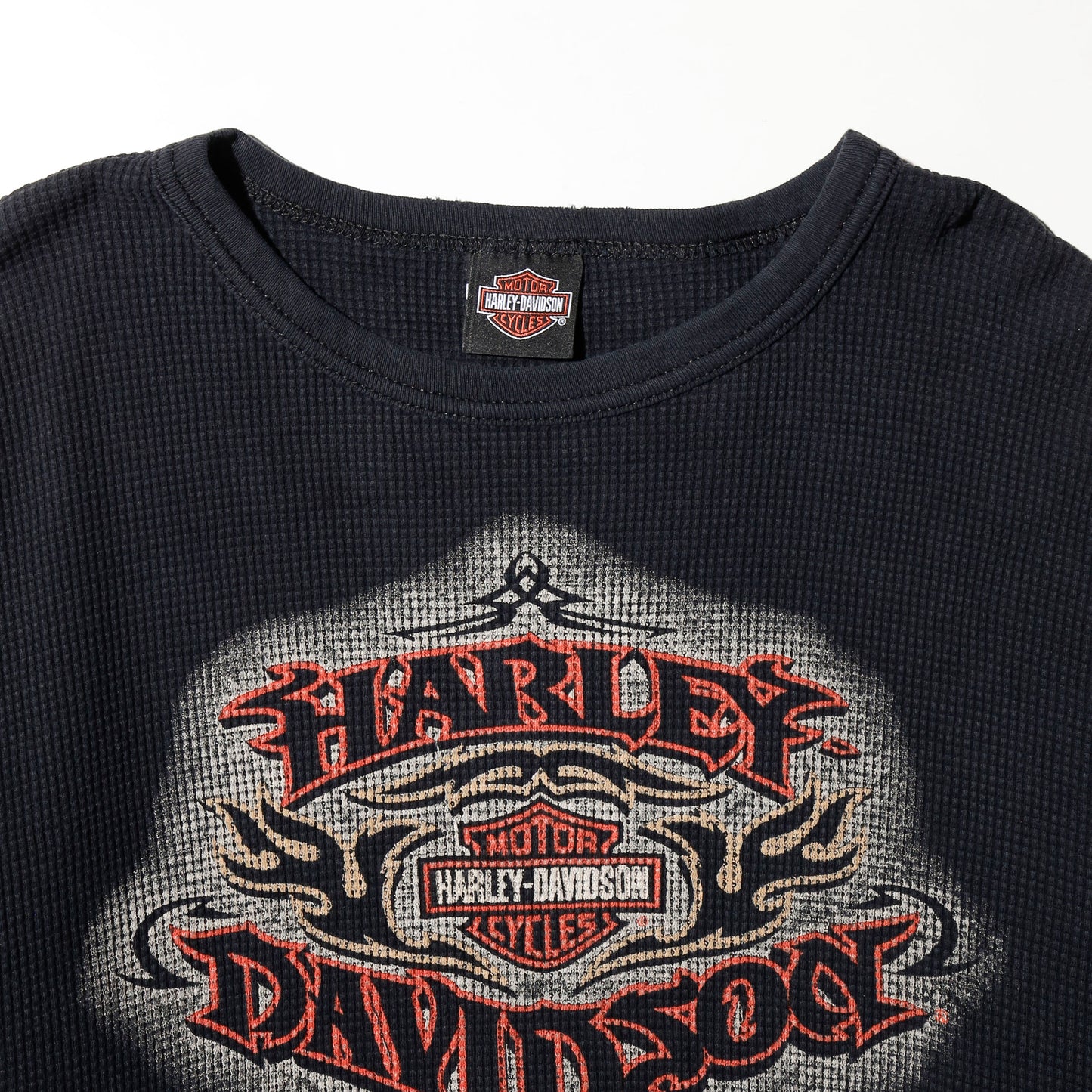 vintage harley-davidson flame tribal thermal l/s